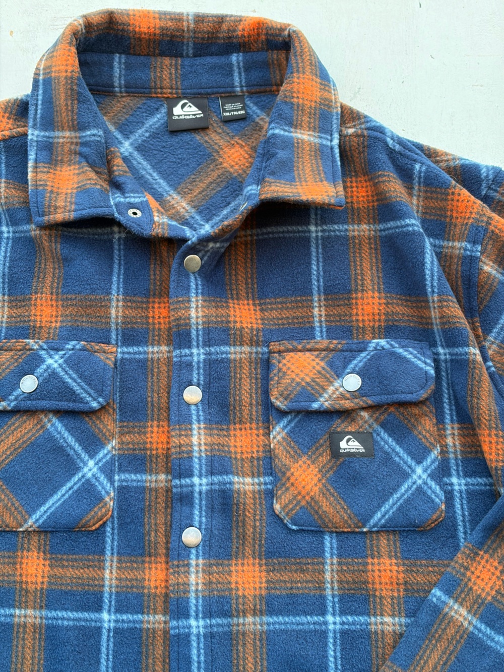Men's Quiksilver Flannel Multicolor Plaid 2XL Grunge Surf 90s Rock PNW Snap City